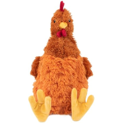 Best Pet Supplies Interactive Squeaky Dog Chew Toy, Ideal Dog Toys for Chewers, Small, Medium & Large Dogs, and Fetch Lovers - Crinkle Chicken (Brown), Large - New