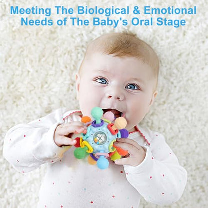 Baby Montessori Sensory Toys for 0-6 6-12 Months, Baby Teether Teething Toys for Babies 0 3 6 9 12 18 Months, Newborn Infant Learning Developmental Toys Gifts for 1 2 Year Old Boys Girls - New