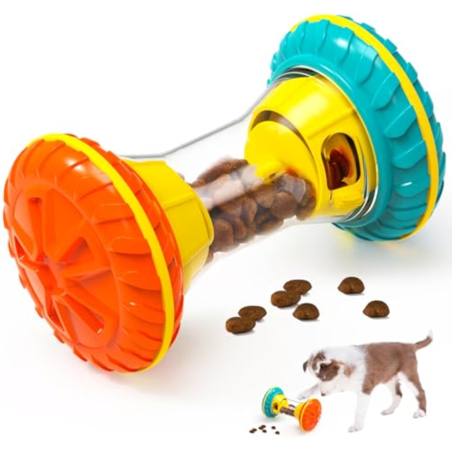 BoYoYo Interactive Dog Toys, Dog Puzzle Toys for Smart, Dog Enrichment Toy to Keep Them Busy, Treat Dispensing Toy Slow Puzzles Feeder, Yellow - New