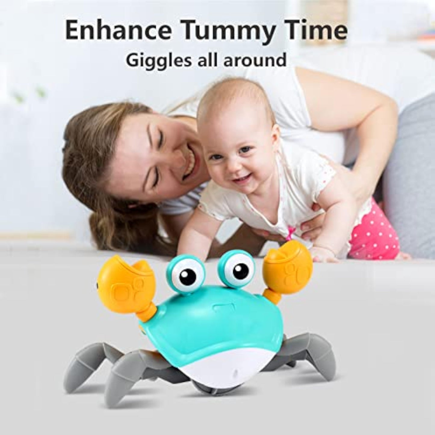 Crawling Crab Baby Toys 6–12 Months, Tummy Time Toys for Babies with Music and Lights, Interactive Infant toy for Crawling, Walking and Early Development, 1st Birthday Gift for Toddlers 1–3 - New