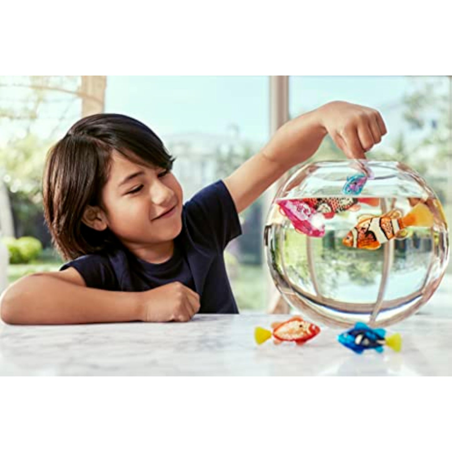 Robo Alive Robo Fish Robotic Swimming Fish (Teal + Orange) by ZURU Water Activated, Changes Color, Comes with Batteries, Amazon Exclusive (2 Pack) Series 3 - New
