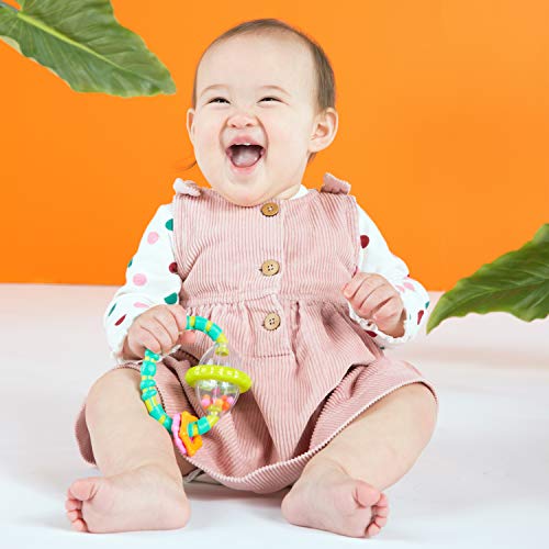 Bright Starts Soothers & Shakers 7pc Gift Set - BPA-Free Baby Rattles, Teethers and Stroller Toys, Unisex, Newborn+ - New