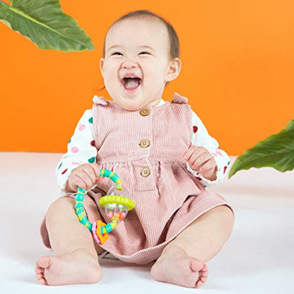 Bright Starts Soothers & Shakers 7pc Gift Set - BPA-Free Baby Rattles, Teethers and Stroller Toys, Unisex, Newborn+ - New