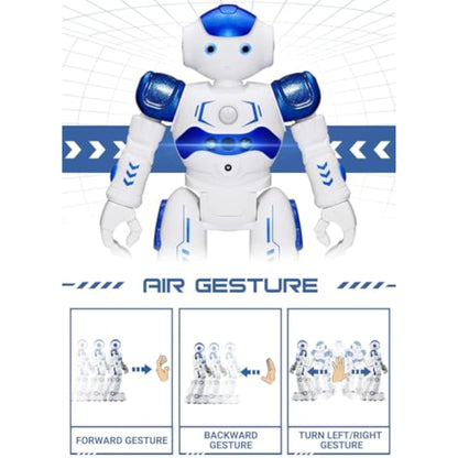 KingsDragon RC Robot Toys for Kids, Gesture & Sensing Programmable Remote Control Smart Robot for Age 3 4 5 6 7 8 Year Old Boys Girls Birthday Gift Present - New