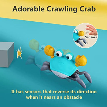 Crawling Crab Baby Toys 6–12 Months, Tummy Time Toys for Babies with Music and Lights, Interactive Infant toy for Crawling, Walking and Early Development, 1st Birthday Gift for Toddlers 1–3 - New