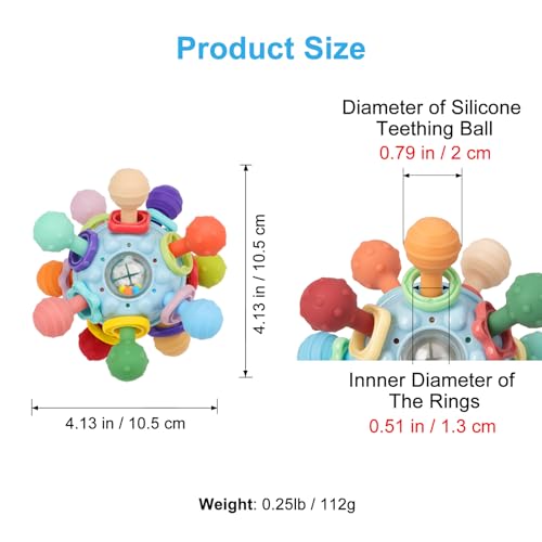 Baby Montessori Sensory Toys for 0-6 6-12 Months, Baby Teether Teething Toys for Babies 0 3 6 9 12 18 Months, Newborn Infant Learning Developmental Toys Gifts for 1 2 Year Old Boys Girls - New