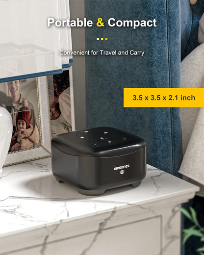 Sound Machine , White Noise Machine with 24 Non Looping Natural Sounds and Memory Function 32 Levels of Volume and 3 Timer Powered by AC or USB and Sleep Sound Timer Therapy for Baby Kids Adults