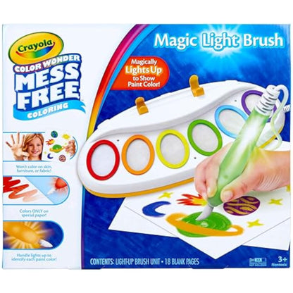 Crayola Color Wonder Magic Light Brush, Mess Free Painting Station for Kids, Gift for Kids, Learning Toddler Activity Toy, Ages 3+ - New
