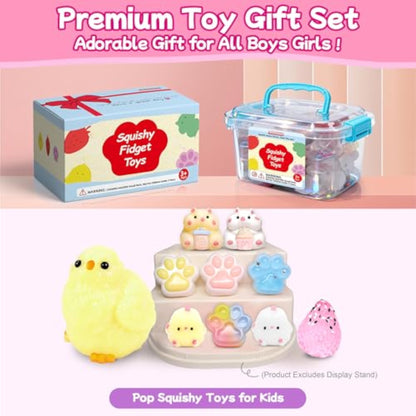 10 Pack Taba Squishy Toys kit with Toy Box & Cute Stickers, Kawaii taba Squishies Stress Relief Toys Party Favors for Kids 4-8 8-12, Squishy Fidget Toys for Kids , Birthday Gifts Toys for Girls 8-10 - New
