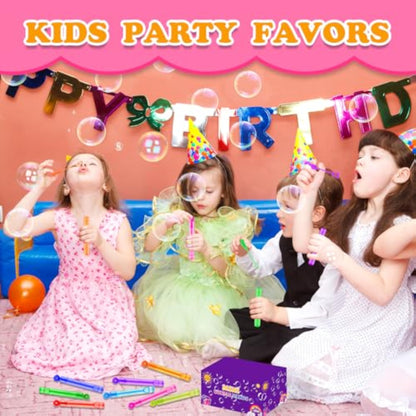 Party Goodie Bag Stuffer Fillers for Kids, 32 Pack Mini Bubble Wand Toys Gifts for Toddler, Small Birthday Summer Beach Pool Camping Party Favor Supplies,4th of July Classroom School Stuff Treat Prize - New