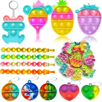 160 Pcs Fidget Toys Party Favors Pack, Randomly Selected Pop Sensory Set Gifts Stickers for Kids Adults Boy Girl Stocking Stuffers Autistic Bulk Goodie Bag Filler Treasure Box Classroom Prizes School - New