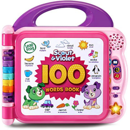 LeapFrog Scout and Violet 100 Words Book, Purple - New