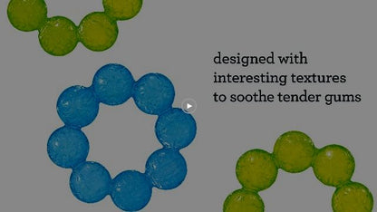 Infantino Water Teethers – Sensory Exploration, Teething, Cooling & Massaging Relief for Sore Gums, Lime & Blue, 3-Pack - New