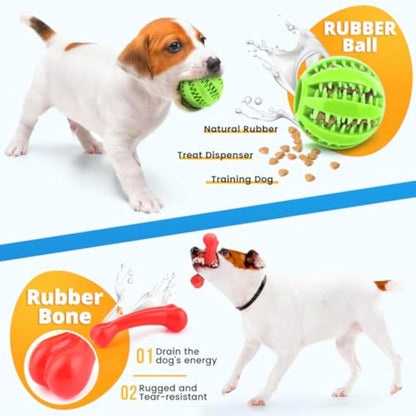 LOYEE 8 Pack Puppy Toys for Small Dogs, Luxury Dog Chew Toys with Squeaky Plush Toys, Rope Toys and Ball, Teething Toys for Puppy Supplies - New