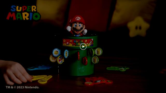 TOMY Pop Up Super Mario Game - Activities for Indoor Recess or Family Game Night - Officially Licensed Super Mario Toys for Kids - 2-4 Players - Ages 4 Years and Up - New