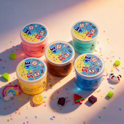 5 Pack Butter Slime Kit,Birthday Gifts for Kids,Party Favors for Girls and Boys,Non-Sticky,Super Soft Stress Relief Toy - New