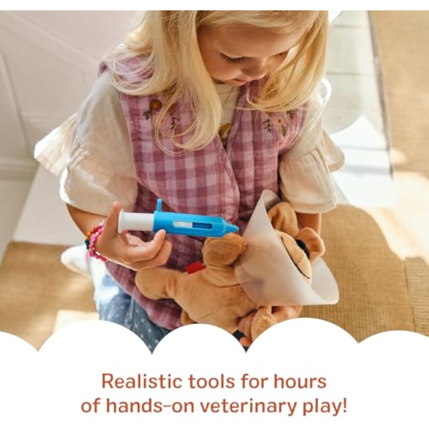 Melissa & Doug Examine and Treat Pet Vet Play Set, 24-Piece Animal Doctor Playset with Dog & Cat Plushies, Pet Doctor Kit & Accessories, Preschool Toys for Girls & Boys Ages 3+ - New