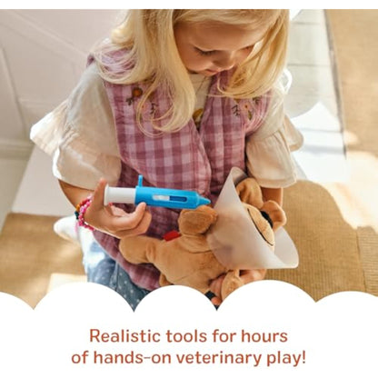 Melissa & Doug Examine and Treat Pet Vet Play Set, 24-Piece Animal Doctor Playset with Dog & Cat Plushies, Pet Doctor Kit & Accessories, Preschool Toys for Girls & Boys Ages 3+ - New