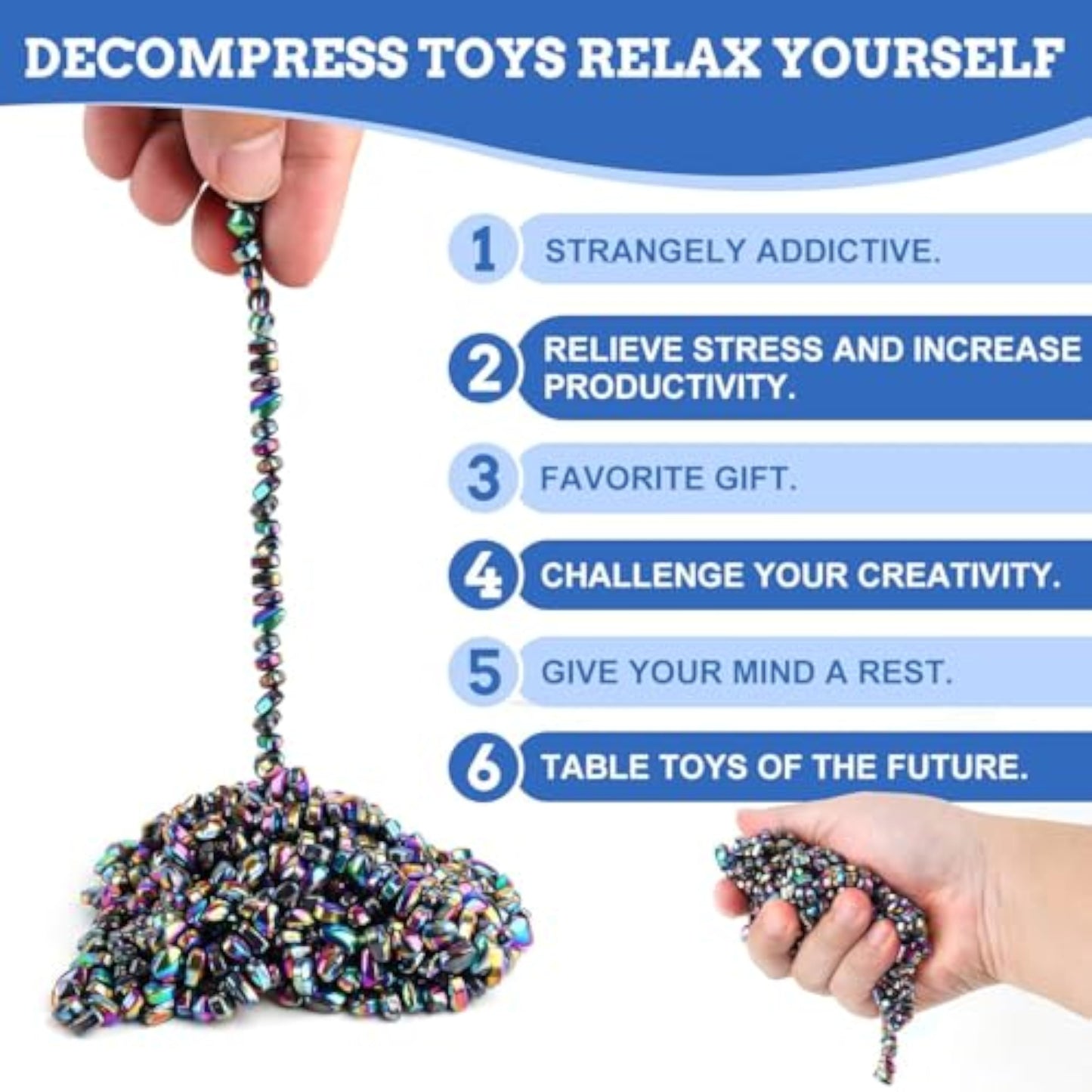 550pcs Putty, Fidget Toys, Fidget Toys Adults ，Sensory Toys，Adults Gifts,Desk Fidgets Toys for Office Stress/Anxiety Relief (550 PCS(Colour)) - New