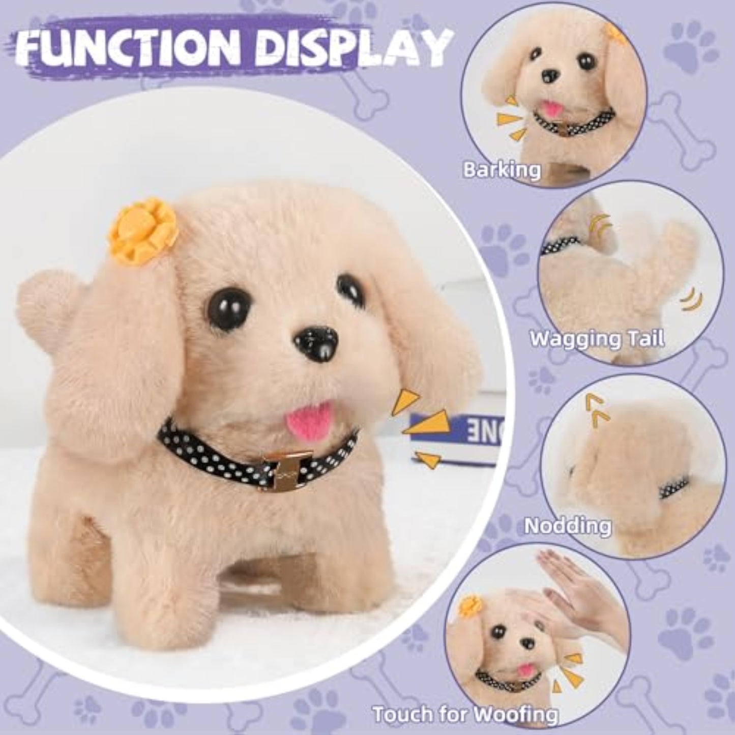 Vanvimen 16 Pcs Robot Dog Toys for Girls, Toys for 3 4 5 6 7 8 Year Old Girls Kids Boys, Realistic Robot Puppy Toddlers Girl Toy for 5-7 6-8, Ideas Birthday Gifts for Girl 3 4 5 6 Year Old - New
