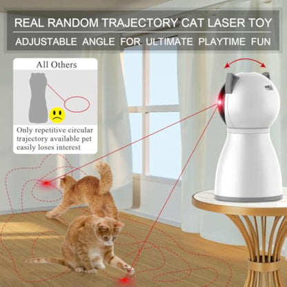 YVE LIFE Cat Toys Laser for Indoor Cats,The 4th Generation Real Random Trajectory Motion Activated Rechargeable Automatic Cat Laser Toy,Interactive Cat Toys for Bored Indoor Cats/Kittens - New