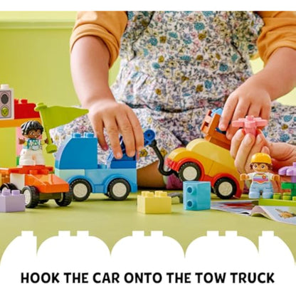 LEGO DUPLO Classic Cars and Trucks Brick Box Building Blocks - Learning & Educational STEM Toys for Toddlers, Ages 1.5+ Years - Develops Fine Motor Skills - Gift for Toddler Birthday - 10439 - New