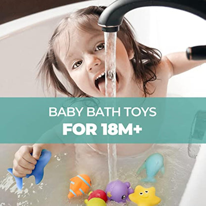 Hely Cancy Infant Bath Toys for 18 Months - No Hole Animal Bathtub Toys, Baby Bath Tub Toys - New