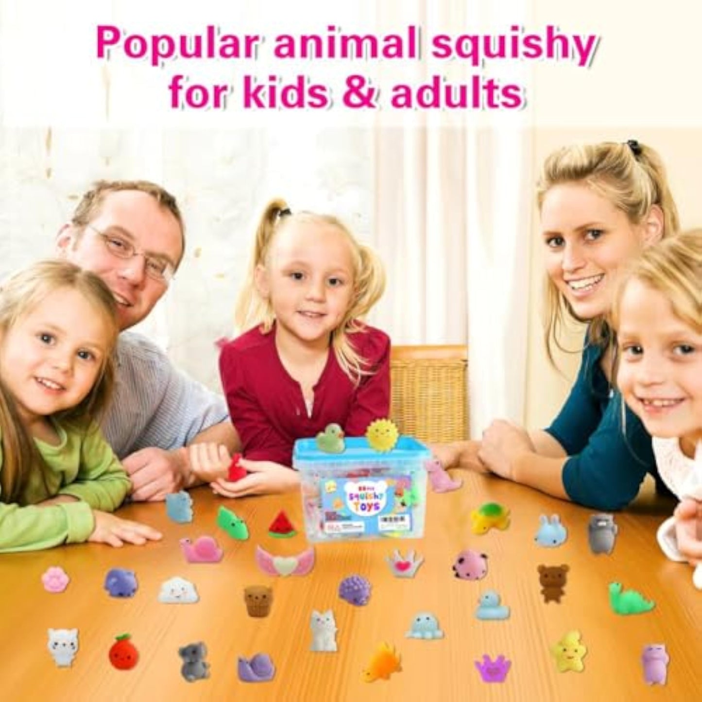 80Pcs Party Favors for Kids 4-8, Kawaii Squishies Mochi Squishy Toy Bulk Fidget Sensory Toys Birthday Gifts for Boys Girls, Easter Basket Stuffers Egg Fillers Treasure Box Classroom Prizes Goodie Bag - New