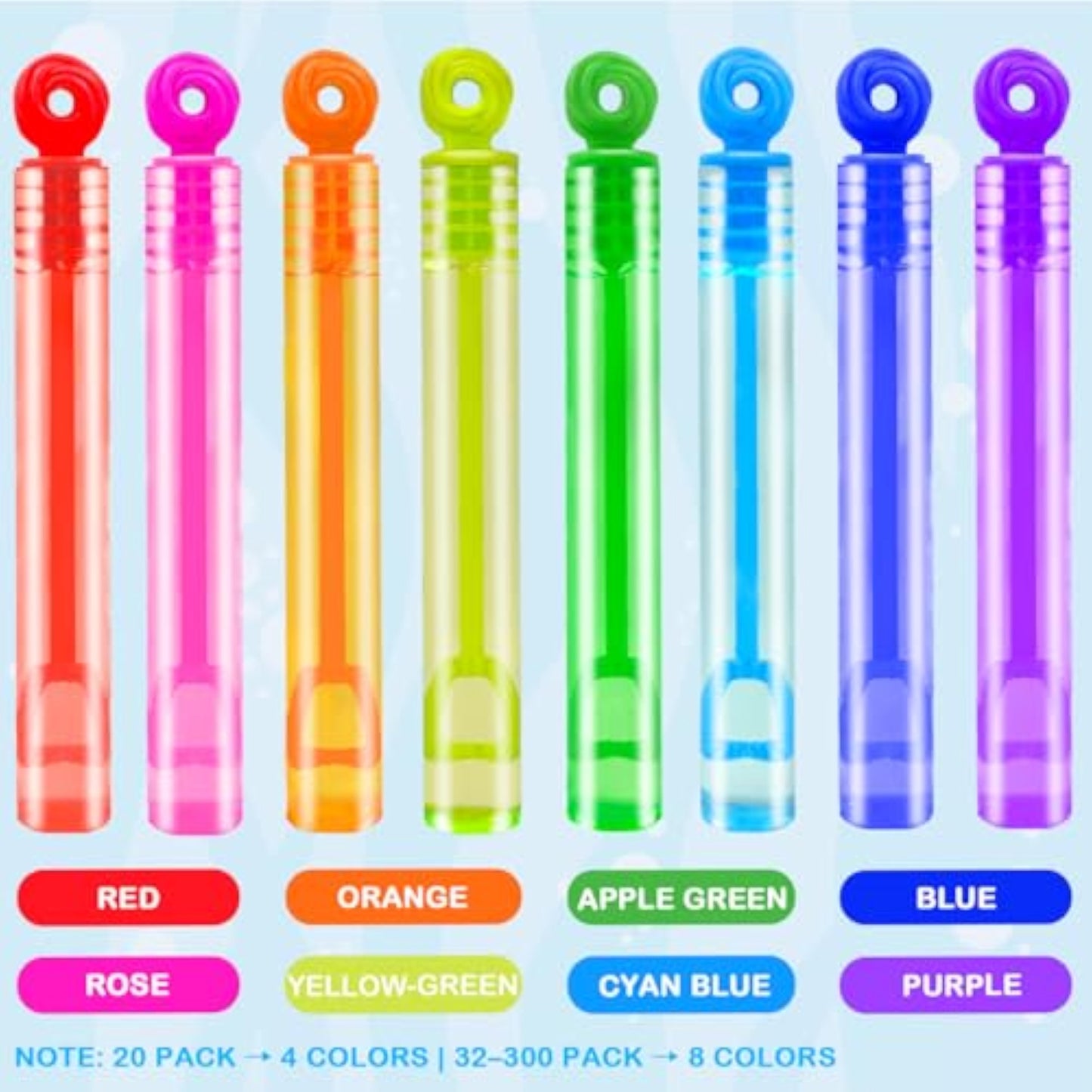 Party Goodie Bag Stuffer Fillers for Kids, 32 Pack Mini Bubble Wand Toys Gifts for Toddler, Small Birthday Summer Beach Pool Camping Party Favor Supplies,4th of July Classroom School Stuff Treat Prize - New