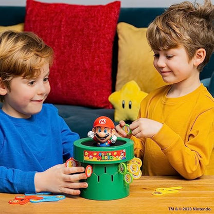 TOMY Pop Up Super Mario Game - Activities for Indoor Recess or Family Game Night - Officially Licensed Super Mario Toys for Kids - 2-4 Players - Ages 4 Years and Up - New