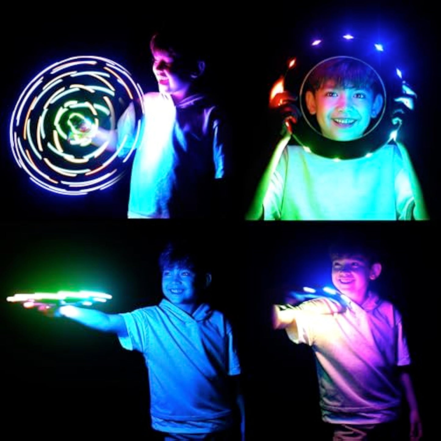 TOSY Flying Ring - 36 RGB Multicolor or 12 Monocolor LEDs, Super Bright, Lost Mode, Auto Light Up, Easter Basket Stuffers Gift for Kid/Teen/Boy/Girl, Safe, Waterproof, Pool/Beach/Camping Toy - New