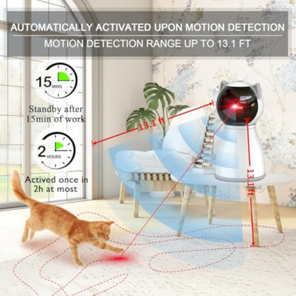 YVE LIFE Cat Toys Laser for Indoor Cats,The 4th Generation Real Random Trajectory Motion Activated Rechargeable Automatic Cat Laser Toy,Interactive Cat Toys for Bored Indoor Cats/Kittens - New