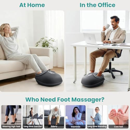 Nekteck Shiatsu Foot Massager with Heat [2026 Upgraded], 3 Modes Deep Kneading Therapy Air Compression, Feet Massage for Plantar Fasciitis, Relaxation Gifts for Men Women Mom Dad Birthday Father's Day - New