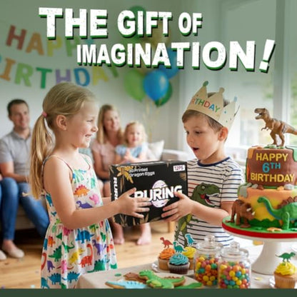 12PCS 3D Printed Dragon Eggs, Easter Basket Stuffers for Kids, Prefilled Easter Eggs with Dragon Fidget Toys, 3D Printed Animals Fidget Dinosaur Toys, Classroom Prizes Supplies for Boys Girls - New