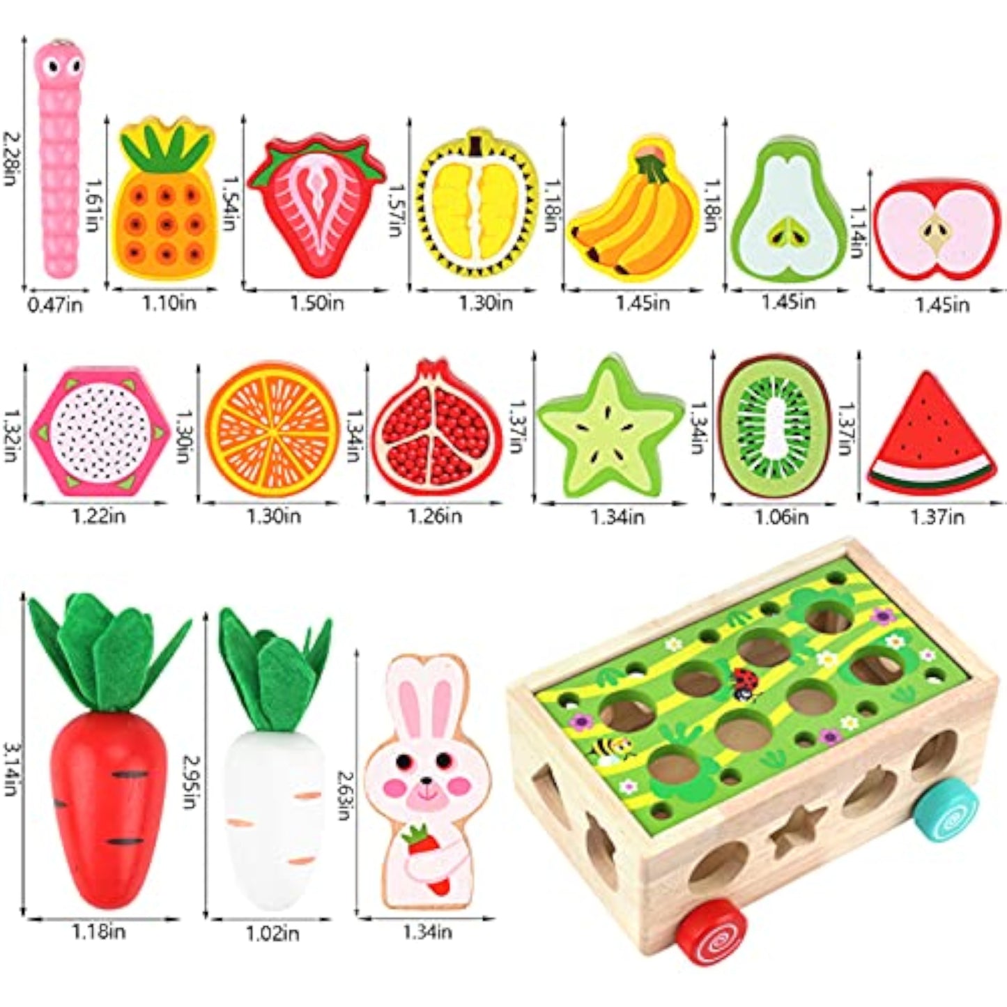 Toddlers Montessori Wooden Educational Toys for Baby Boys Girls Age 1 2 3 Year Old, Shape Sorting Toys 1st One First Birthday Girl Gifts for Kids 1-3, Wood Preschool Learning Fine Motor Skills Game - New