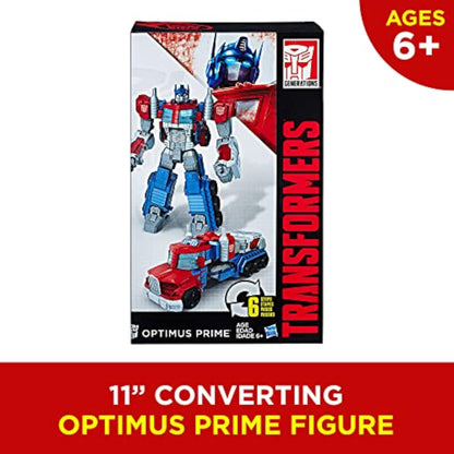 Transformers Toys Heroic Optimus Prime Action Figure - Timeless Large-Scale Figure, Changes into Toy Truck - Toys for Kids 6 and Up, 11-inch (Amazon Exclusive) - New