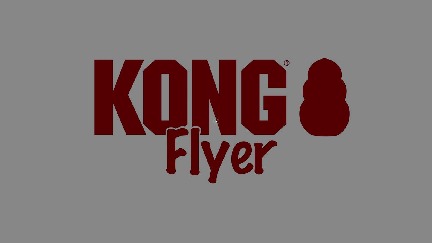 KONG Flyer - Durable Dog Toy for Outdoor Playtime - Natural Rubber Flying Disc, Dog Toy for Fetch - Safer Disc for Healthy Activity - for Medium/Large Dogs - New