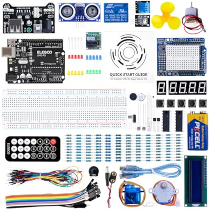 ELEGOO UNO Project Super Starter Kit with Tutorial and UNO R3 Board Compatible with Arduino IDE - New