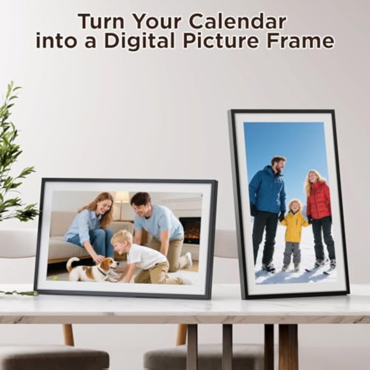 LOOFII 10.1 Inch Smart Digital Calendar – HD Touchscreen Family Planner & Calendar with Chore Chart & Meal Planner (Black White) - New