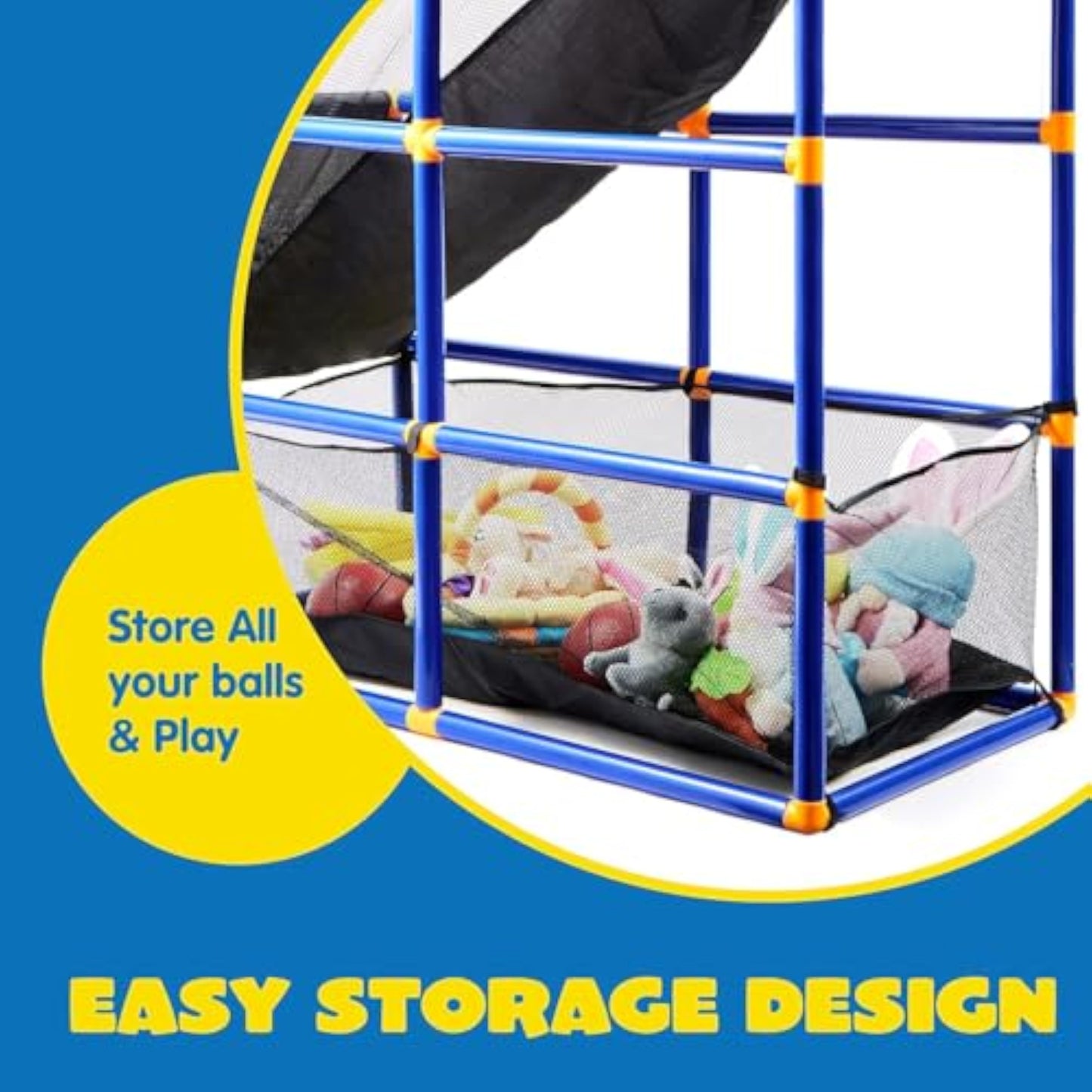 JOYIN Arcade Basketball Game Set with 4 Balls and Hoop for Kids 3+ Years Old Indoor Outdoor Sport Play - Easy Set Up - Air Pump Included - Ideal for Competition - New