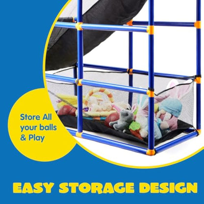 JOYIN Arcade Basketball Game Set with 4 Balls and Hoop for Kids 3+ Years Old Indoor Outdoor Sport Play - Easy Set Up - Air Pump Included - Ideal for Competition - New