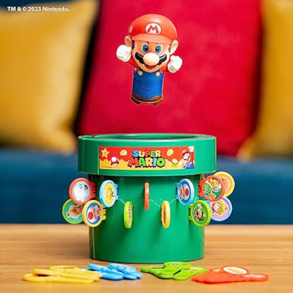 TOMY Pop Up Super Mario Game - Activities for Indoor Recess or Family Game Night - Officially Licensed Super Mario Toys for Kids - 2-4 Players - Ages 4 Years and Up - New