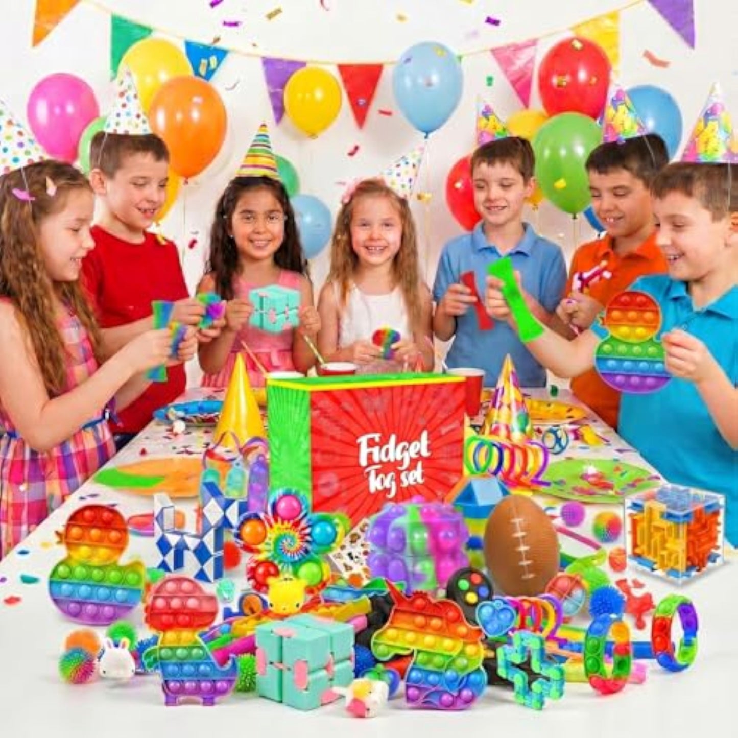 Fidget Toys, 160 Pack Party Favors for Kids 8-12 4-8, Sensory Toys Bulk Autism Autistic, Treasure Box Toys for Classroom, Stocking Stuffers, Goodie Bag Stuffers, Christmas Birthday Gifts Prizes - New