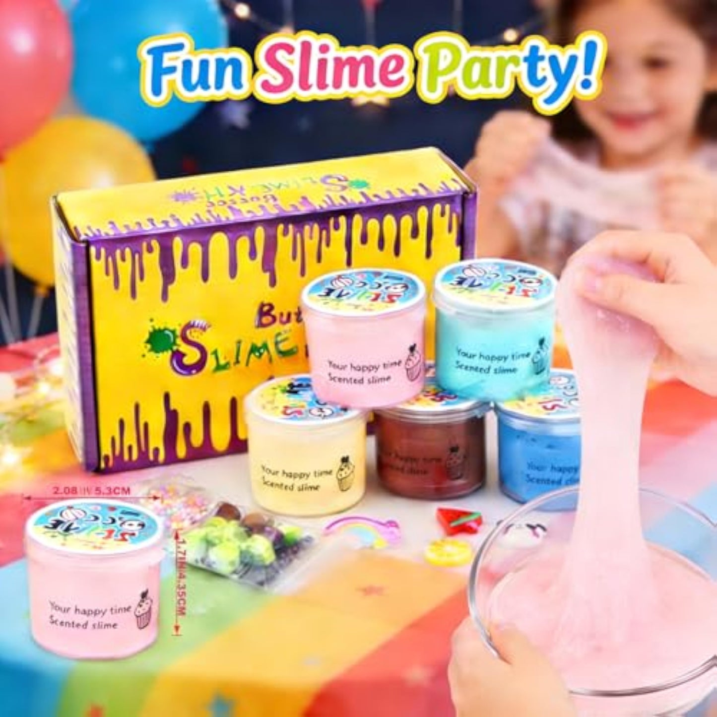5 Pack Butter Slime Kit,Birthday Gifts for Kids,Party Favors for Girls and Boys,Non-Sticky,Super Soft Stress Relief Toy - New