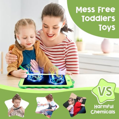 Teriph LCD Writing Tablet for Kids, Colorful Toddlers Toys Drawing Board, Educational Kid Toys, Doodle Pad Dinosaur Toy for 3 4 5 6 7 8 Year Old Boys Girls Birthday Party Xmas,8.5inch & Green - New