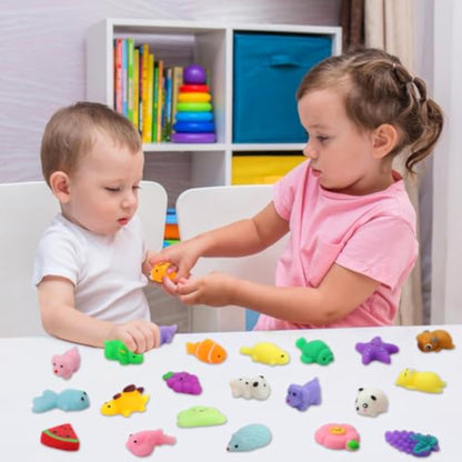 120 Pack Squishy Toys, Kawaii Squishies Party Favors for Kids 4-8 8-12 Treasure Box Toys for Classroom Birthday Xmas Gifts Goodie Bag Mini Animals Mochi Squishy Stress Relief Sensory Toys Random - New