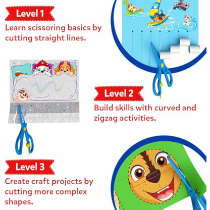 Skillmatics Scissor Skills Activity Book - Snip Snip PAW Patrol, 25 Cutting & Creative Activities for Preschoolers, Fine Motor Skills, Felt Craft Kit, Screen-Free Fun, Gifts for Ages 3, 4, 5, 6, 7 - New