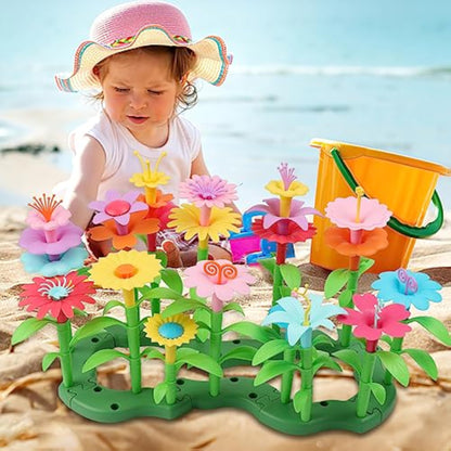CENOVE Birthday Toys Gifts for 3 4 5 Years Old Toddler Girls Boys,Flower Garden Building Toy STEM Educational Activity Preschool Easter Gift for Kids Age 2-4 Easter Basket Stuffers(130 Pcs) - New