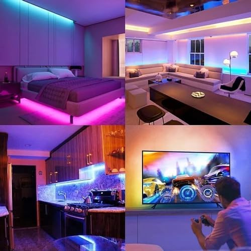 DAYBETTER LED Strip Lights 130ft Lights Strip for Bedroom, Desk, Indoor Room Bedroom Brithday Gifts RGB Decor with Remote and 24V Power Supply - New