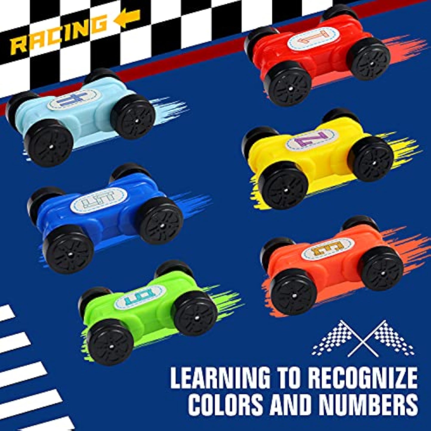 Montessori Toys for 2 3 Year Old Boys Toddlers, Car Ramp Toys with 6 Cars & Race Tracks, Garages and Parking Lots, Ramp Racer Toy Gift for Boys Girls Age 18 Months and Up, Multicolor - New